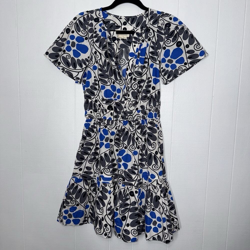 Anthropologie Women’s Somerset Mini Dress Marin Leaf Print Size XS